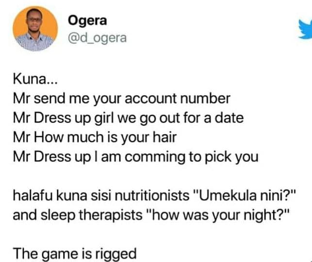 Ogera d_ogera kuna. mr send me your account number mr dress up girl we go out fo