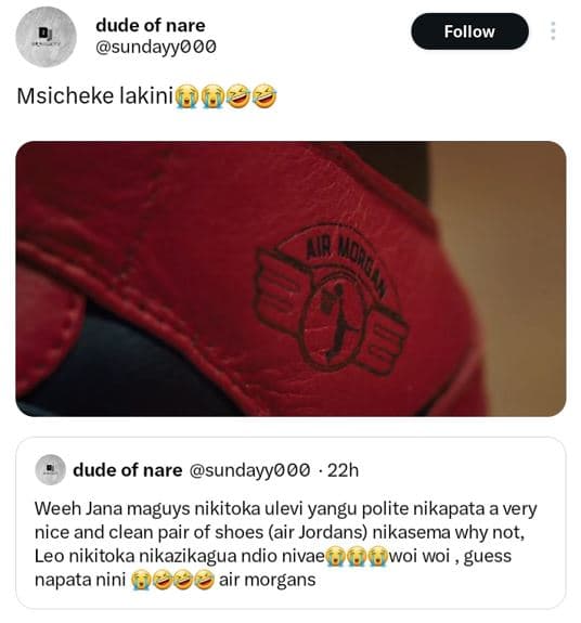 Dude of nare sundayyooo follow msicheke lakini dude of nare sundayyooo 22h weeh