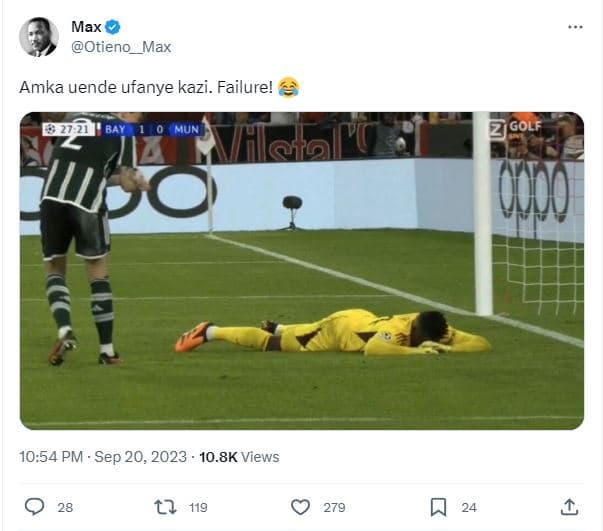 Max otieno max amka uende ufanye kazi . failure! bay mun golf 0 10.54 pm . sep 2
