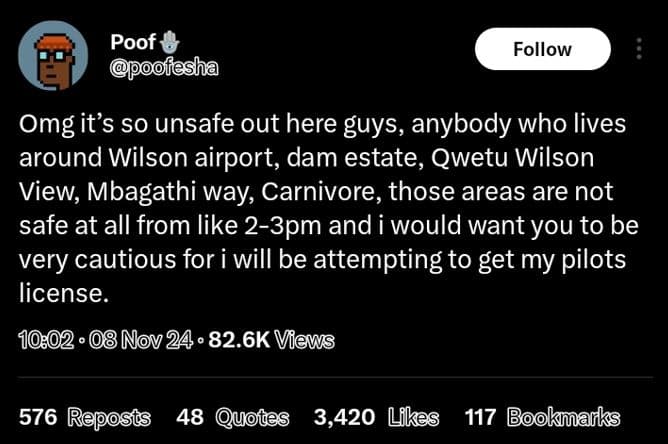 Poof 'poofesha follow omg it's so unsafe out here guys, anybody who lives around