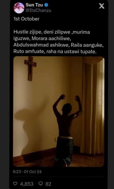 Sun tzu itschanzu ist october x hustle zijipe, deni zilipwe , murima iguzwe, mor