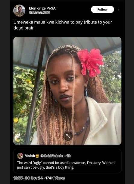 Elon onge pesa kanf?88 follow umeweka maua kwa kichwa to pay 'tribute to your de