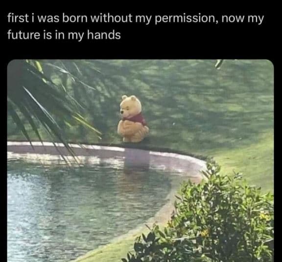 First i was born without my permission now my future is in my hands