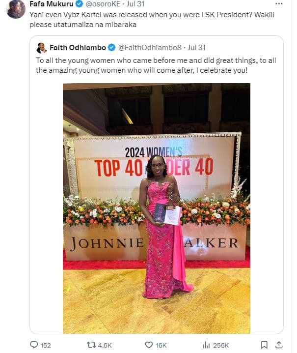 Fafa mukuru osoroke jul 31 yani even vybz kartel was released when you were lsk