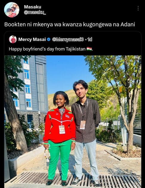 Masaku asaku bookten ni mkenya wa kwanza kugongewa na adani mercy masai marcymas