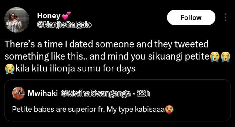 Honey nanjiegalgalo follow there's a time i dated someone and they tweeted somet