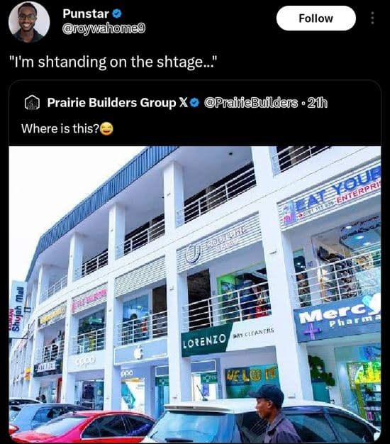 Punstar pny wrhomeg follow i'm shtanding on the shtage prairie builders group x