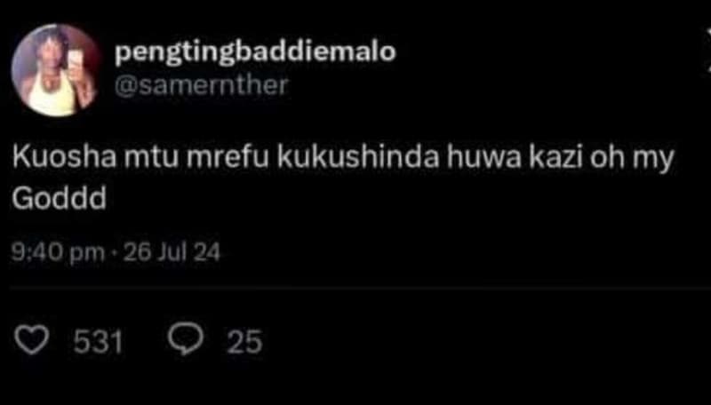 Pengtingbaddiemalo samernther kuosha mtu mrefu kukushinda huwa kazi oh my goddd
