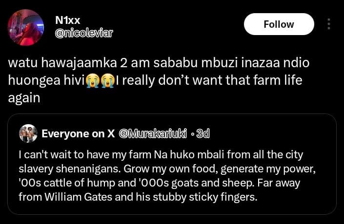 Nixx nicoleviar follow watu hawajaamka 2 am sababu mbuzi inazaa ndio huongea hiv