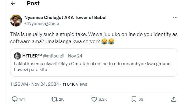 Post nyamisa chelagat aka tower of babel nyamisa_chela this is usually such a st