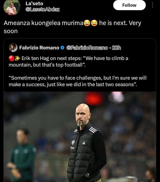 La'seto lasetoabdaz follow ameanza kuongelea murima soon he is next very fabrizi