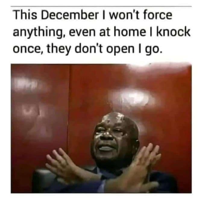 This december won't force anything, even at home knock once they don't open g0