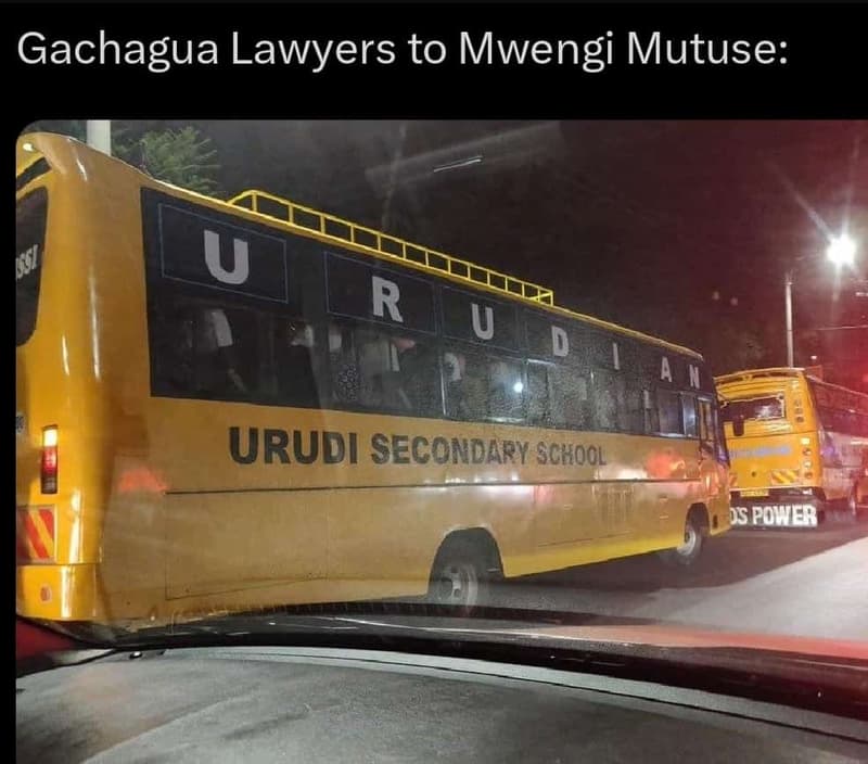 Gachagua lawyers to mwengi mutuse u r u d urudi secondary school 0s power