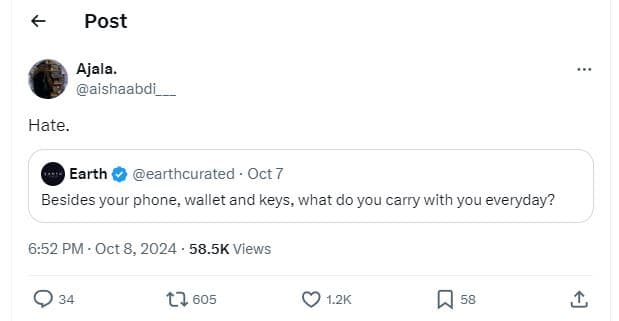 Post ajala aishaabdi hate. earth earthcurated oct 7 besides your phone wallet an