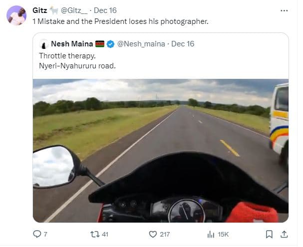 Gitz gitz_ dec 16 1 mistake and the president loses his photographer nesh maina