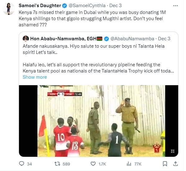 Samoei's daughter samoeicynthia dec 3 kenya 7s missed their game in dubai while