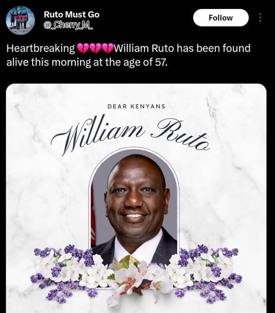 Ruto must go _cheinym follow heartbreaking william ruto has been found alive thi