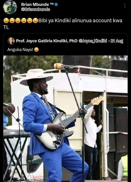 Brian mbunde bilanubunde 009bibi ya kindiki alinunua account kwa prof. joyce gat