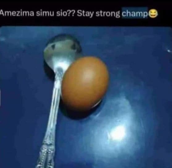 Amezima simu sio?? stay strong champ