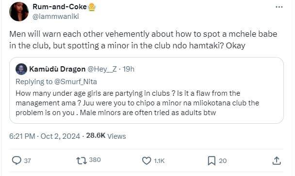 Rumandcoke iammwaniki men will warn each other vehemently about how to spot a mc