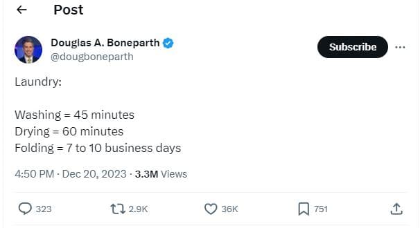 Post douglas a. boneparth dougboneparth subscribe laundry washing 45 minutes dry