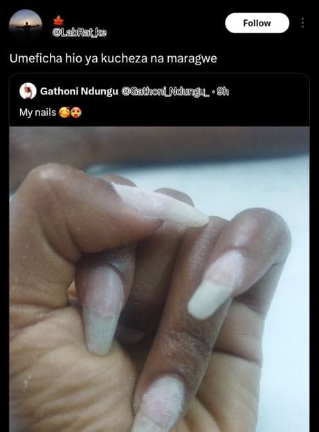 Follow labratka umeficha hio ya kucheza na maragwe gathoni ndungu gathoni_nahung