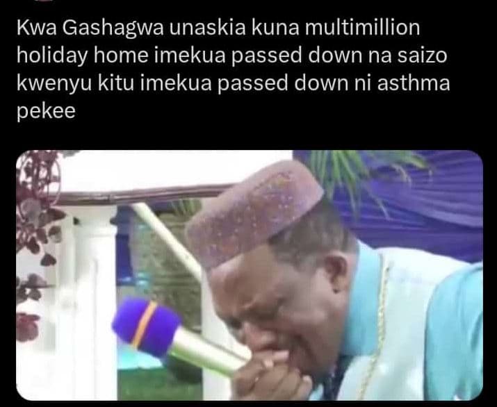 Kwa gashagwa unaskia kuna multimillion holiday home imekua passed down na saizo