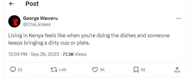 Post george waweru chai_knees living in kenya feels like when you're doing the d