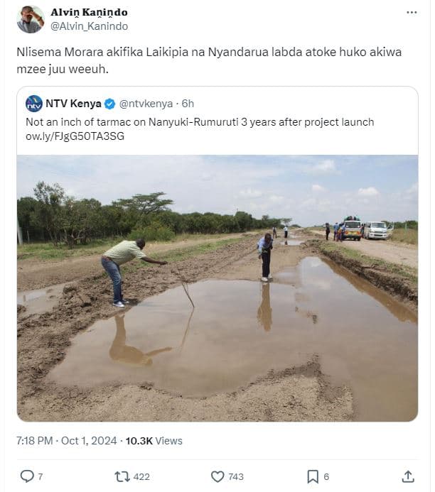 Alvin kanindo alvin_kanindo nlisema morara akifika laikipia na nyandarua labda a