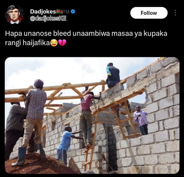 Dadjokes dadjokeske follow hapa unanose bleed unaambiwa masaa ya kupaka rangi ha