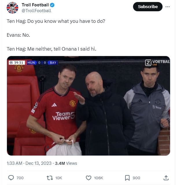 Troll football trollfootball subscribe ten hag do you know what you have to do?