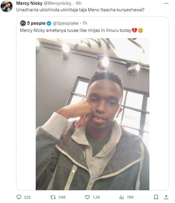 Mercy nicky mercynicky 6h unadhania ukishinda ukinitaja taja meno itaacha kunyes