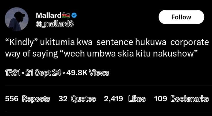 Mallard mallard8 follow kindly ukitumia kwa sentence hukuwa corporate way of say