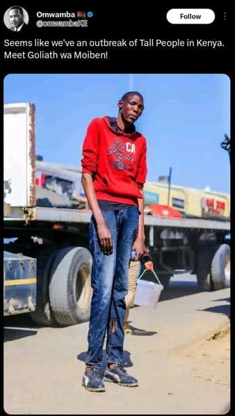 Omwamba onaunbole follow seems like we've an outbreak of tall people in kenya. m