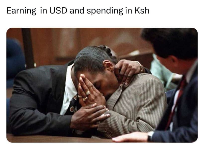 Earning in usd and spending in ksh