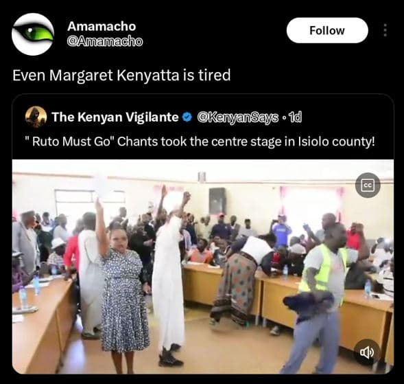 Amamacho amamacho follow even margaret kenyatta is tired the kenyan vigilante ke