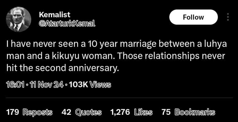Kemalist atarturkkemal follow have never seen a 10 year marriage between a luhya