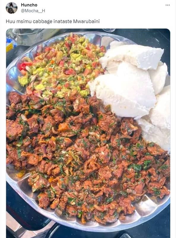 Huncho mocha huu msimu cabbage inataste mwarubaini