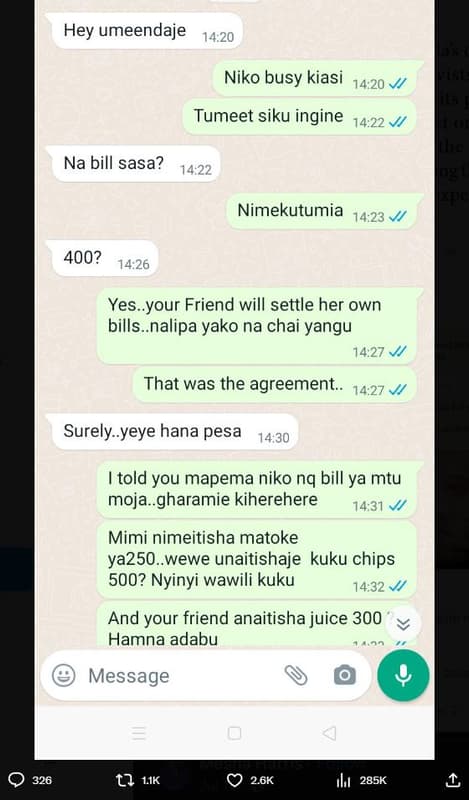 Hey umeendaje 14.20 7 1 1 niko busy kiasi 14.20 tumeet siku ingine 14.22 1 1 1 n