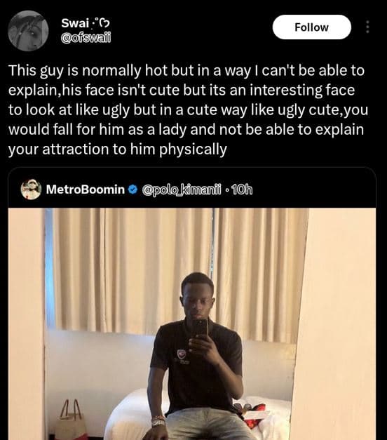 Swai 2 ofswafi follow this guy is normally hot but in a way i can't be able to e