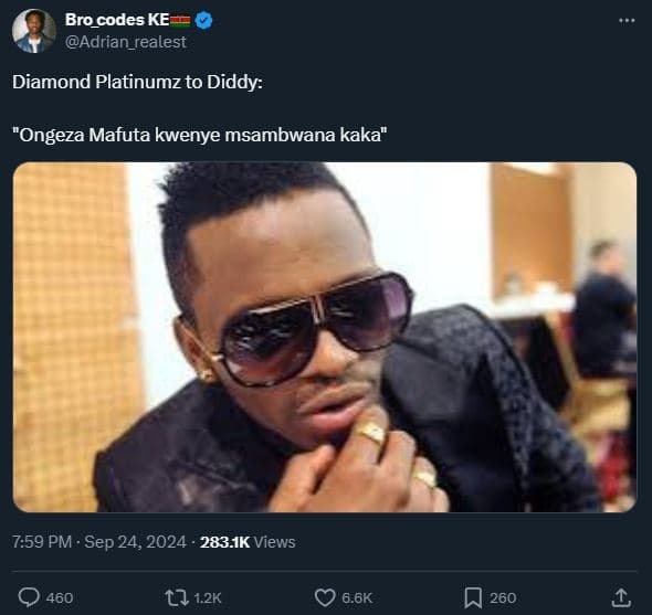 Bro_codes ke adrian_realest diamond platinumz to diddy ongeza mafuta kwenye msam
