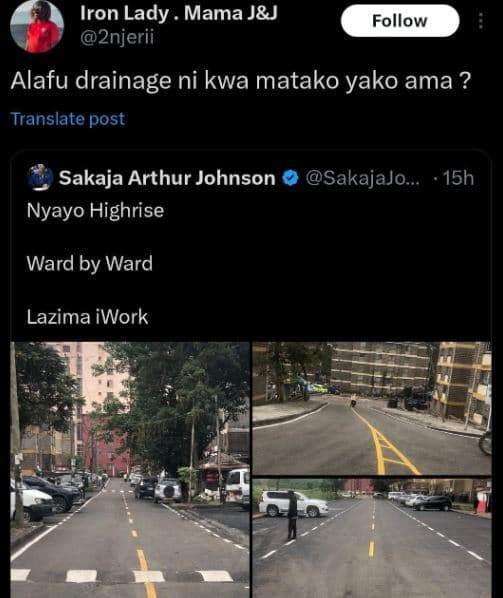 Iron lady mama j8j follow 2njerii alafu drainage ni kwa matako yako ama ? transl