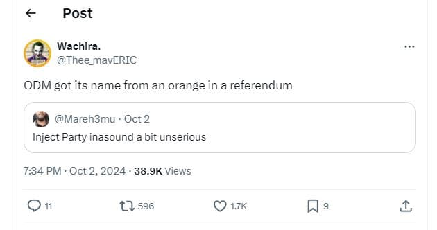 Post wachira thee_maveric odm got its name from an orange in a referendum mareh3