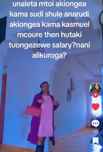 Unaleta mtoi akiongea kama sudi shule anarudi akiongea kama kasmuel mcoure then