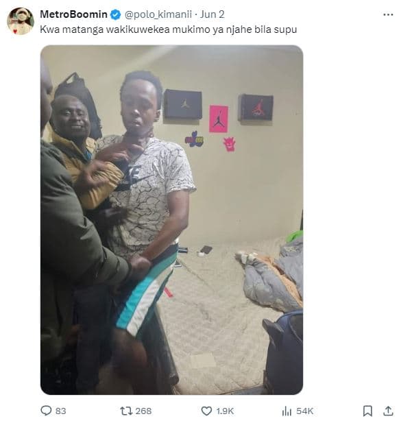 Metroboomin polo_kimanii jun 2 kwa matanga wakikuwekea mukimo ya njahe bila supu