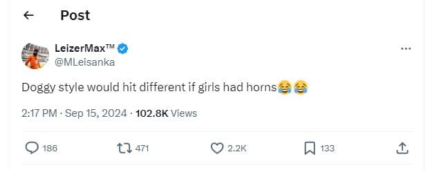 Post leizermax tm mleisanka doggy style would hit different if girls had horns 2