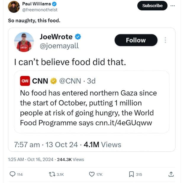 Paul williams freemonotheist subscribe so naughty this food. joewrote joemayall