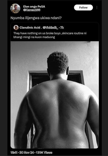 Elon onge pesa oan?8e follow nyumba ilijengwa ukiwa ndani? clavulinic acid mckfe