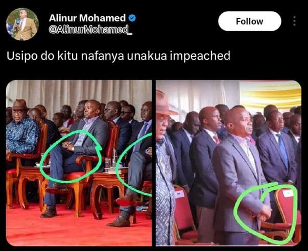 Alinur mohamed alinurmohamed_ follow usipo do kitu nafanya unakua impeached