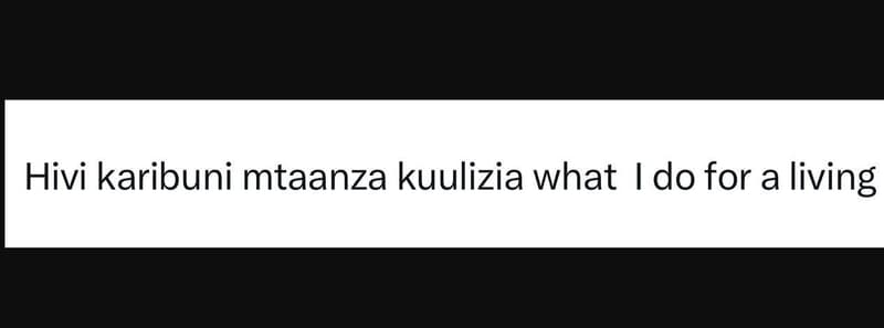 Hivi karibuni mtaanza kuulizia what do for a living